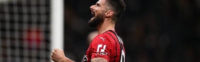  AC米兰客场战平那不勒斯，莱奥助攻吉鲁制胜球